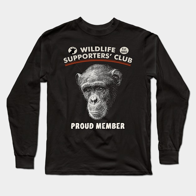 Chimpanzee Close-up Picture for Wildlife Supporters Long Sleeve T-Shirt by scotch